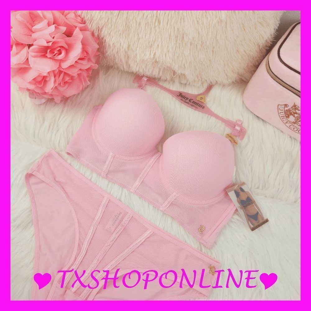 ❣️👙{ Juicy Couture } Pink push up bra & panty set ❣️👙 NWT